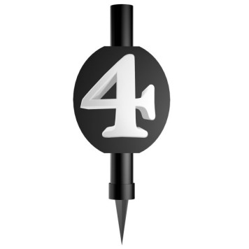 Happy Birthday Black Black Number 4 Cake Fountain 12 cm