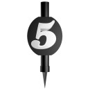 Happy Birthday Black Black Number 5 Cake Sparkler 12 cm