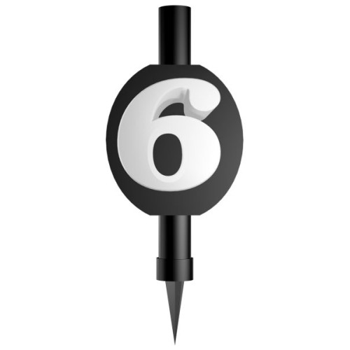 Happy Birthday Black Black 6-shaped cake firework 12 cm