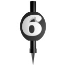 Happy Birthday Black Black 6-shaped cake firework 12 cm