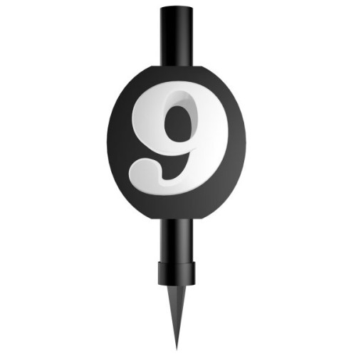 Happy Birthday Black Black number 9 cake firework 12 cm