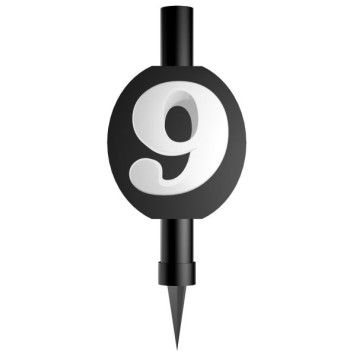 Happy Birthday Black Black number 9 cake firework 12 cm