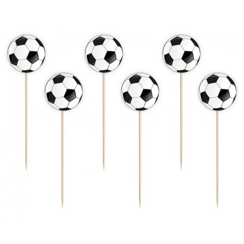 Football Ball decorative stick set of 6