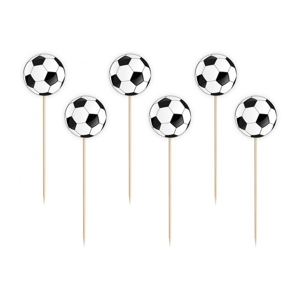 Football Ball decorative stick set of 6