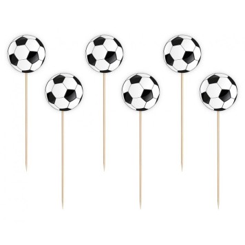 Football Ball decorative stick set of 6