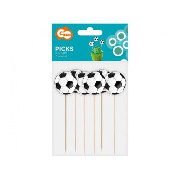 Football Ball decorative stick set of 6