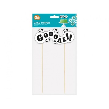 Football Black cake decoration 19 cm