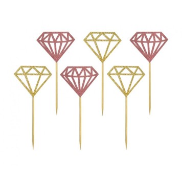 Wedding Diamond Diamond Decor Stick 6 pcs
