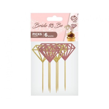 Wedding Diamond Diamond Decor Stick 6 pcs