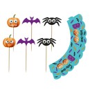Halloween Boo decorative stick and muffin decoration 6 pcs