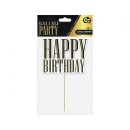 Happy Birthday Black Happy Birthday cake decoration 13 cm