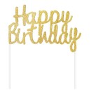 Happy Birthday Gold Happy Birthday cake decoration