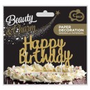 Happy Birthday Gold Happy Birthday cake decoration