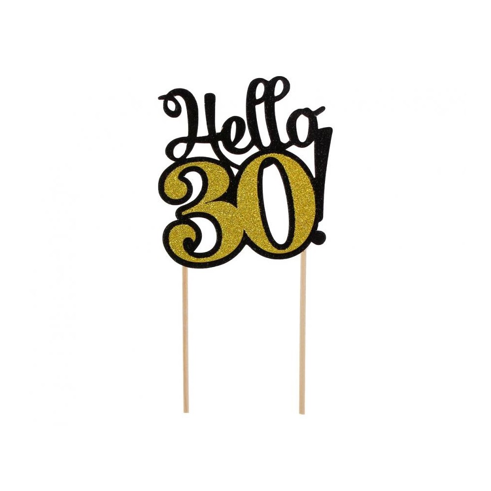 Happy Birthday B&C Hello 30 Cake Topper 19 cm