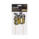 Happy Birthday B&C Hello 30 Cake Topper 19 cm