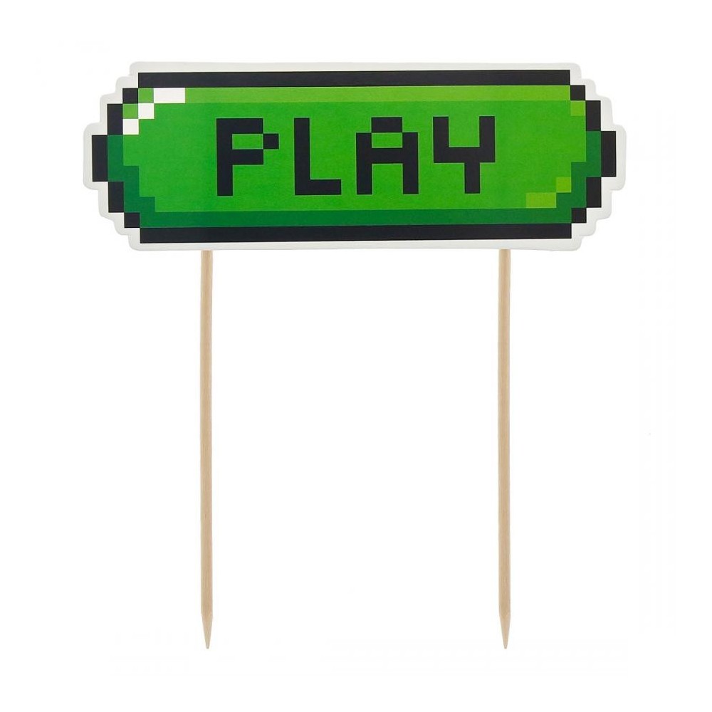 Gamer Game On Play Cake Decoration 15 cm