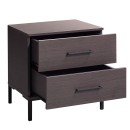 Table de chevet bois 2 tiroirs marron 55x44x57 cm
