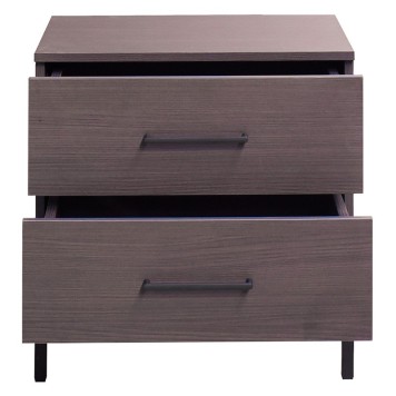 Table de chevet bois 2 tiroirs marron 55x44x57 cm
