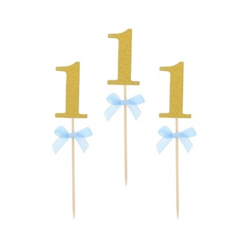 Happy Birthday Blue 1st Birthday Decor Stick 10 pieces