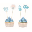 Happy Birthday Baby Boy Blue decorative sticks 12 pcs