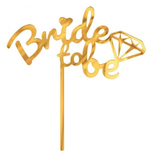 Wedding Bride to be Bachelorette Cake Decoration 16x15cm