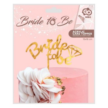 Wedding Bride to be Bachelorette Cake Decoration 16x15cm
