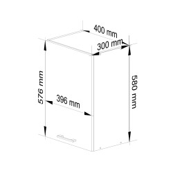 Szafka OLIWIA W40 H580 BIAŁA
