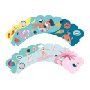 Summer Surfing  muffin decoration set of 6