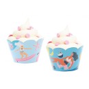 Summer Surfing  muffin decoration set of 6