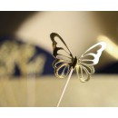 Butterfly Gold decorative stick 12 pcs