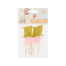 Happy Birthday Pink 1st Birthday Decorative Stick 10 pcs