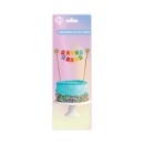 Happy Birthday Sto Lat Rainbow cake decoration