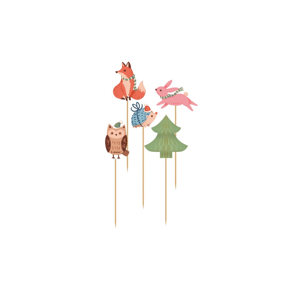 Christmas Winter Woodland Winter woodland decorative stick pack of 10