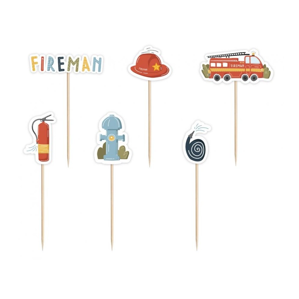 Fireman Fireman decorative stick set of 6
