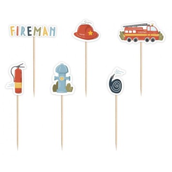 Fireman Fireman decorative stick set of 6