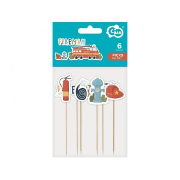 Fireman Fireman decorative stick set of 6