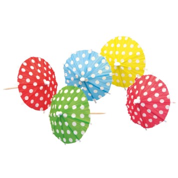 Colour Umbrellas, Cocktail Decoration Stick 10 pcs