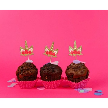 Unicorn Rose decorative stick pack of 6