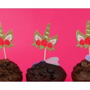 Unicorn Rose decorative stick pack of 6
