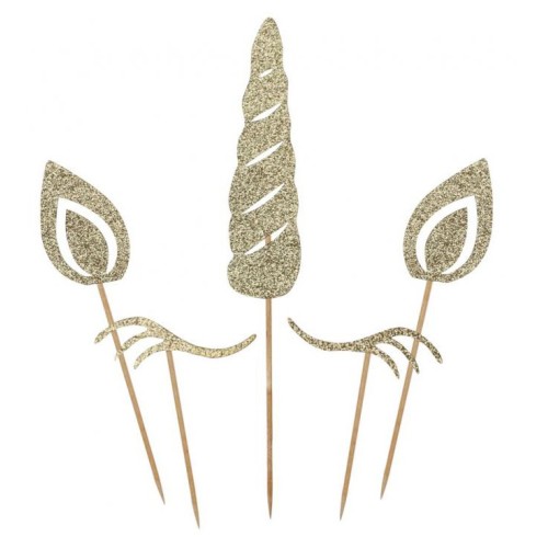 Unicorn Star glittery cake decoration