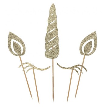 Unicorn Star glittery cake decoration