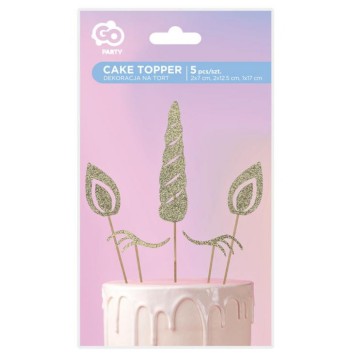 Unicorn Star glittery cake decoration