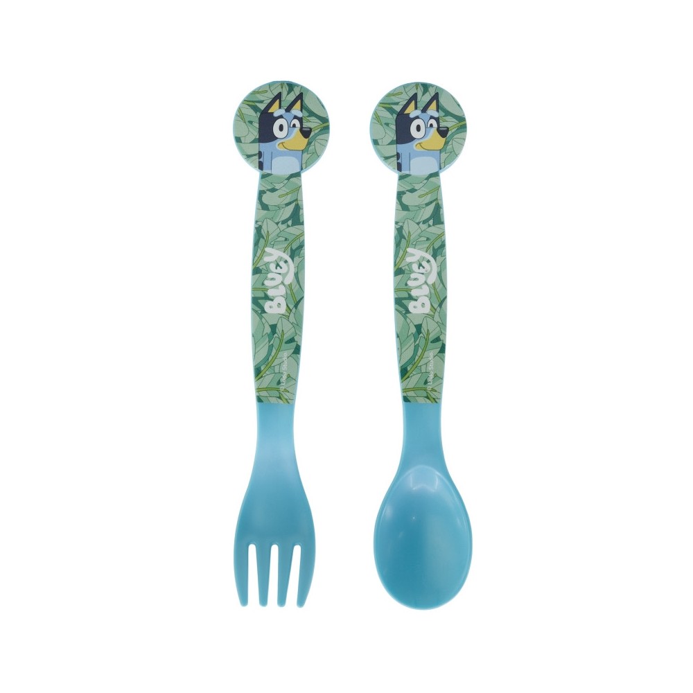 Bluey Leaves plastic cutlery set - 2 pieces