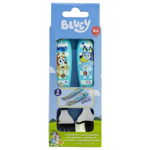 Bluey Yummy metal ergonomic cutlery set - 2 pieces