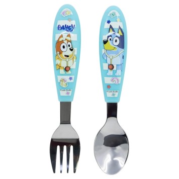Bluey Yummy metal ergonomic cutlery set - 2 pieces