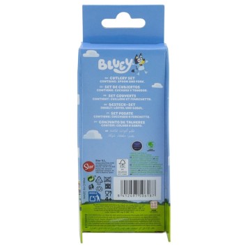 Bluey Yummy metal ergonomic cutlery set - 2 pieces