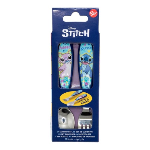 Disney Lilo and Stitch Drawing metal ergonomic cutlery set - 2 pieces