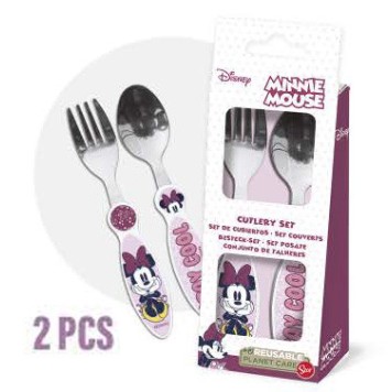 Disney Minnie  metal cutlery set - 2 pieces
