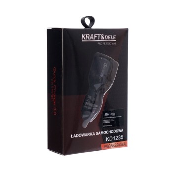 Ładowarka samochodowa  QUICK CHARGE 2 porty USB KD1235