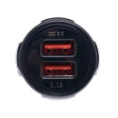 Ładowarka samochodowa  QUICK CHARGE 2 porty USB KD1235
